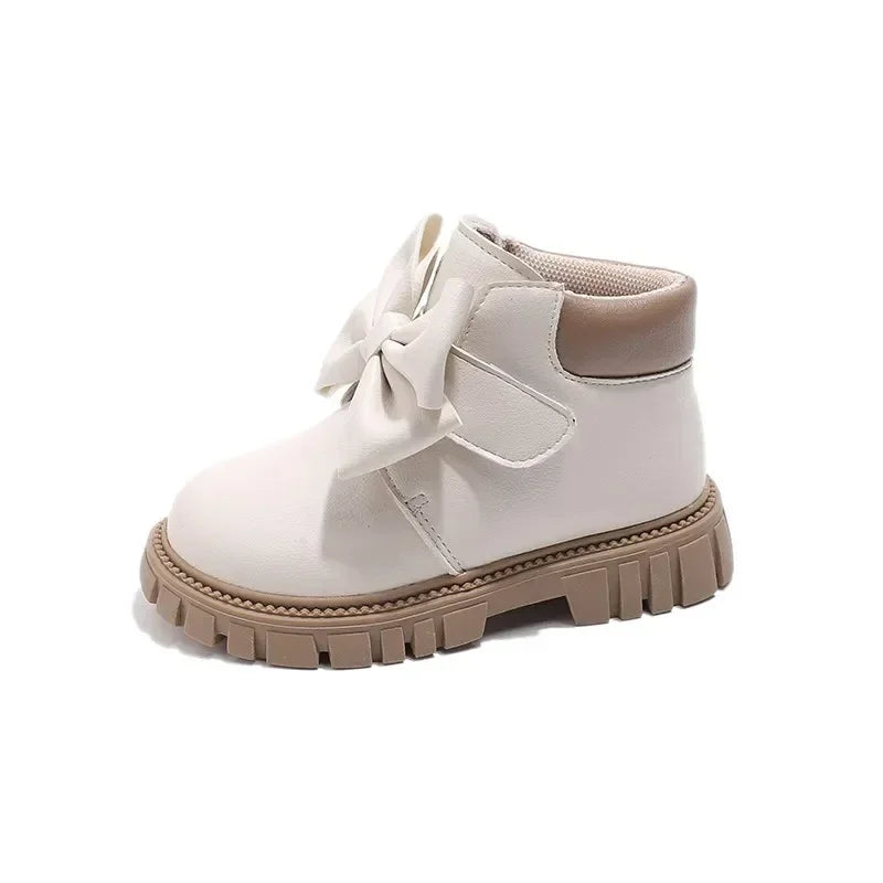 Bota Infantil Cano Curto com Laço e Solado Antiderrapante Lenogue
