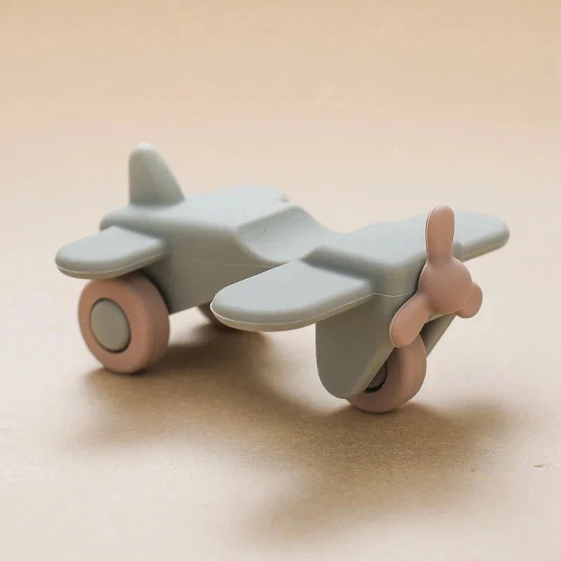 Brinquedo Infantil Baby Silicone Colorido Lenogue Avião
