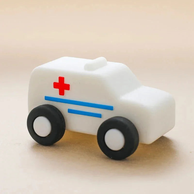 Brinquedo Infantil Baby Silicone Colorido Lenogue Ambulância