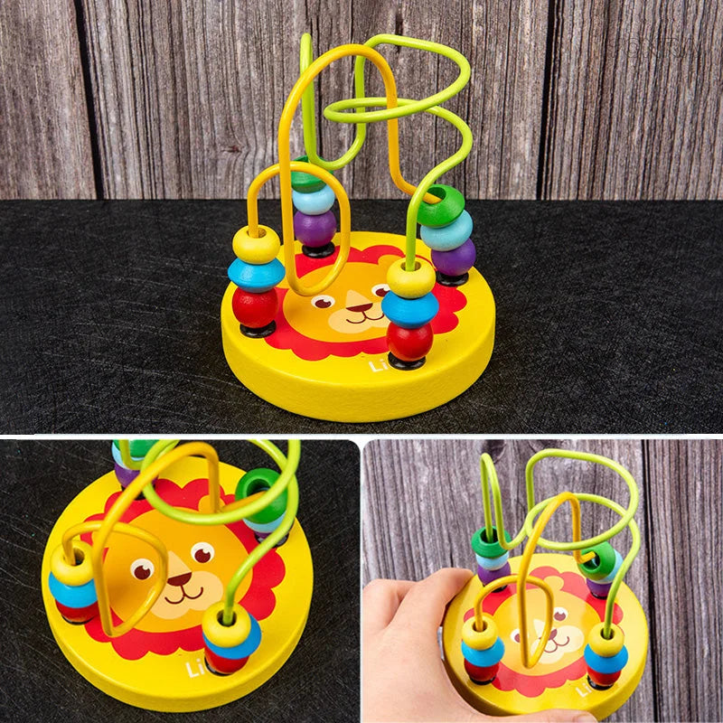 Brinquedo Infantil de Madeira Educativo Montessori Lenogue Conjunto com 9 Peças
