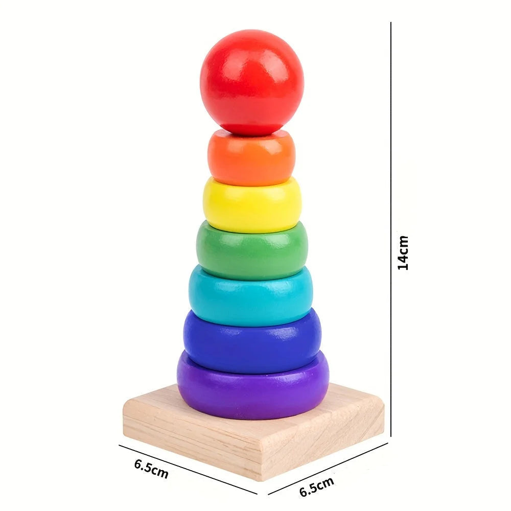 Brinquedo Infantil de Madeira Educativo Montessori Lenogue Conjunto com 9 Peças