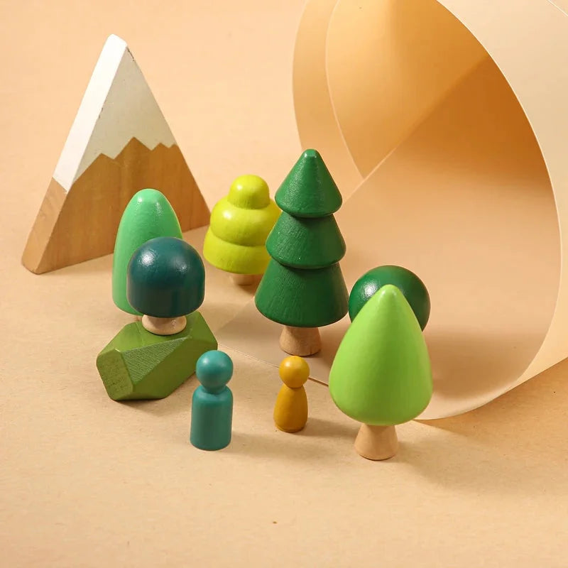 Brinquedo Infantil Floresta em Bloco Colorido Lenogue