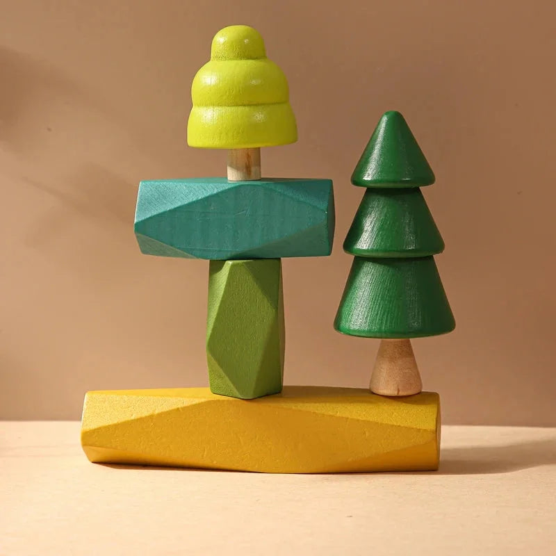 Brinquedo Infantil Floresta em Bloco Colorido Lenogue