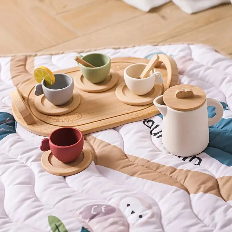 Brinquedo Infantil Madeira Hora do Chá Lenogue Hora do Chá (10 Peças)