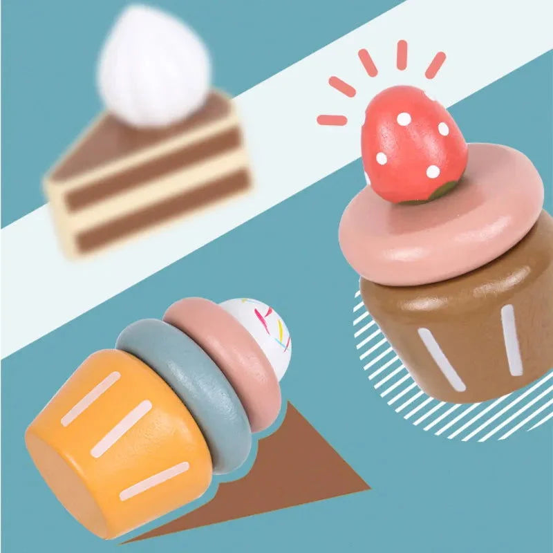 Brinquedo Infantil Madeira Patisserie Colorido Lenogue