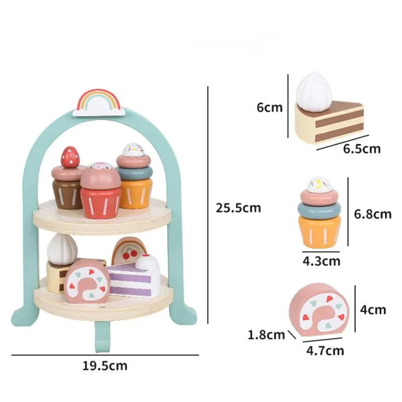 Brinquedo Infantil Madeira Patisserie Colorido Lenogue