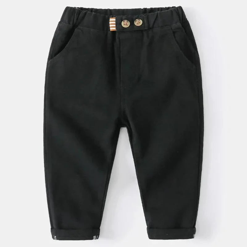 Calça Infantil Algodão Lucca Bege Lenogue Preto / 2-3 anos (90cm) 12-15kg