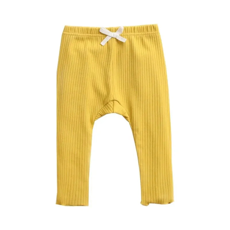 Calça Infantil Canelada Casual Cinza Lenogue Amarelo / 0-6 Meses