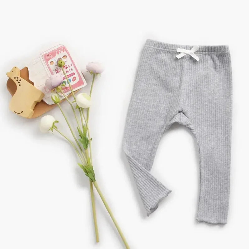 Calça Infantil Canelada Casual Cinza Lenogue