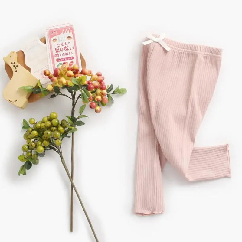 Calça Infantil Canelada Casual Cinza Lenogue Rosa / 0-6 Meses