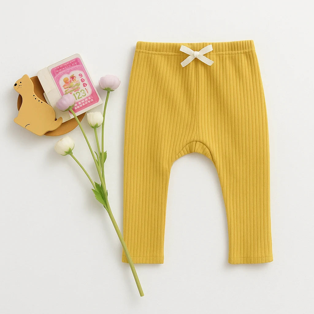 Calça Infantil Canelada Casual Lenogue Amarelo / 3-6 Meses