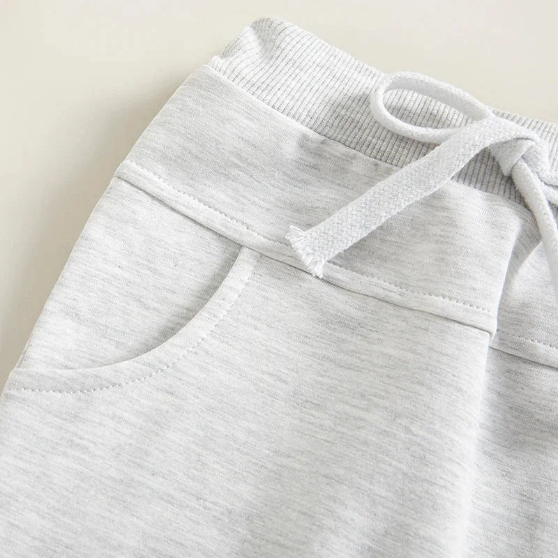 Calça Infantil Moletom com Bolso Cinza Lenogue