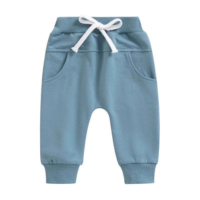 Calça Infantil Moletom com Bolso Cinza Lenogue Azul / 0-6 Meses (70cm)