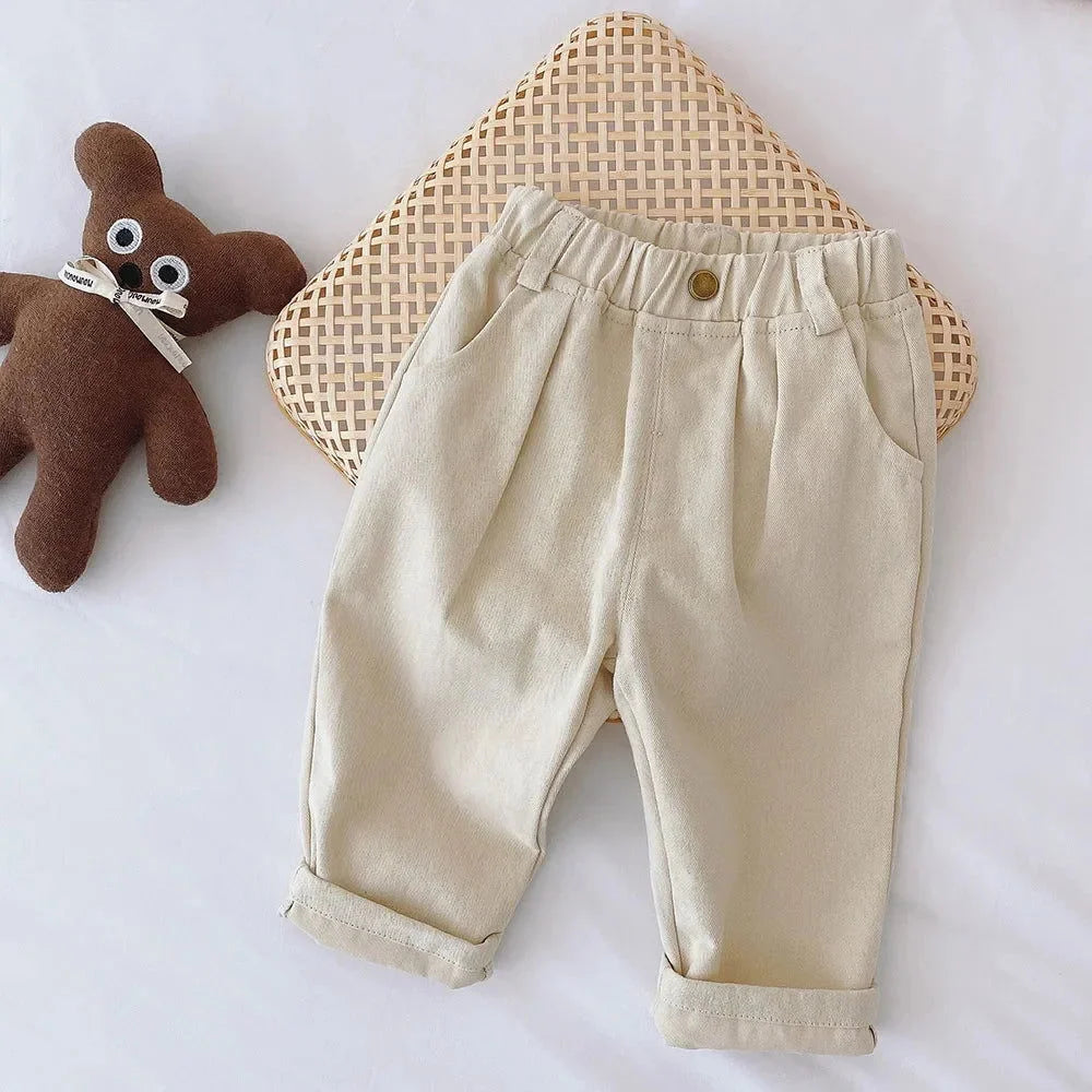 Calça Infantil Masculina Caetano Lenogue Bege / 6-12 Meses