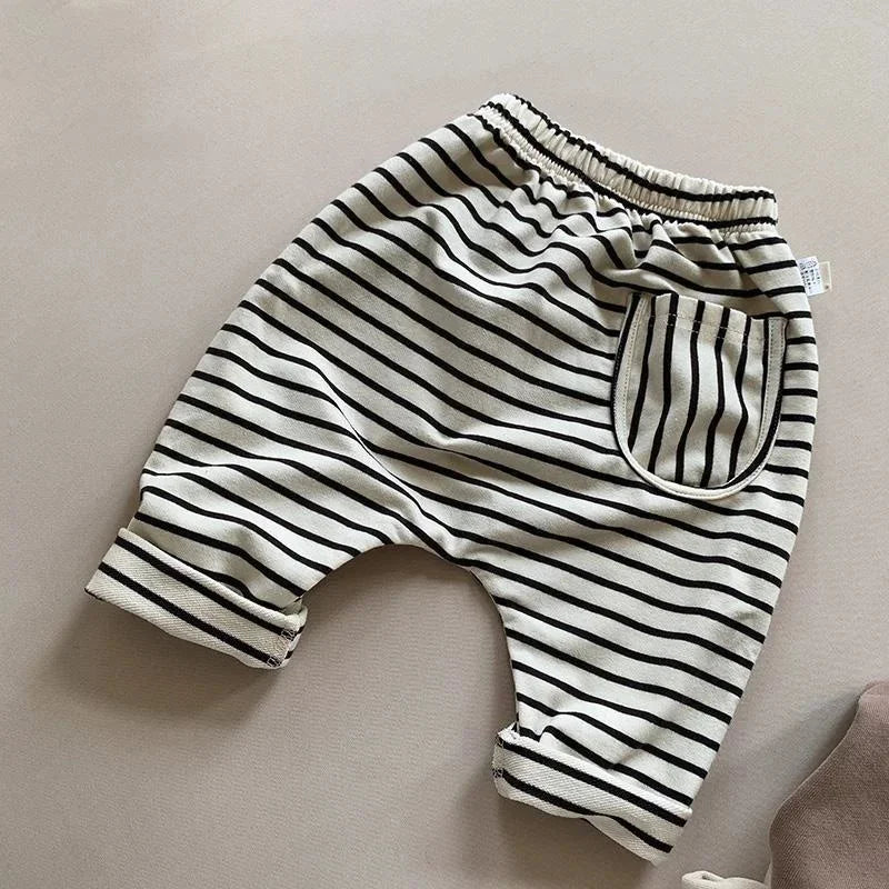 Calça Infantil Moletom Culote Cinza Lenogue Listrado / 3-6 Meses