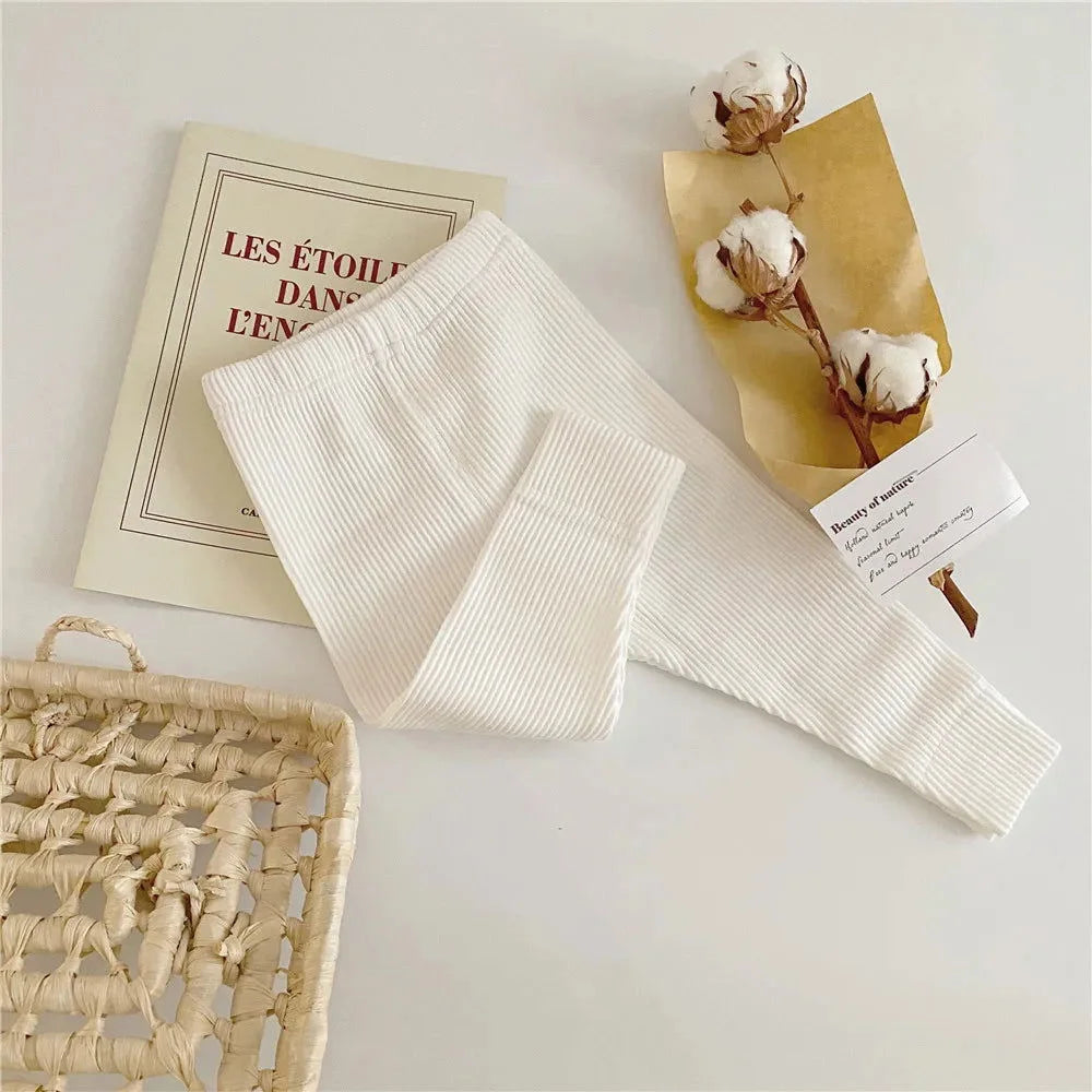 Calça Legging Infantil Algodão Lenogue Branco / 3-6 Meses