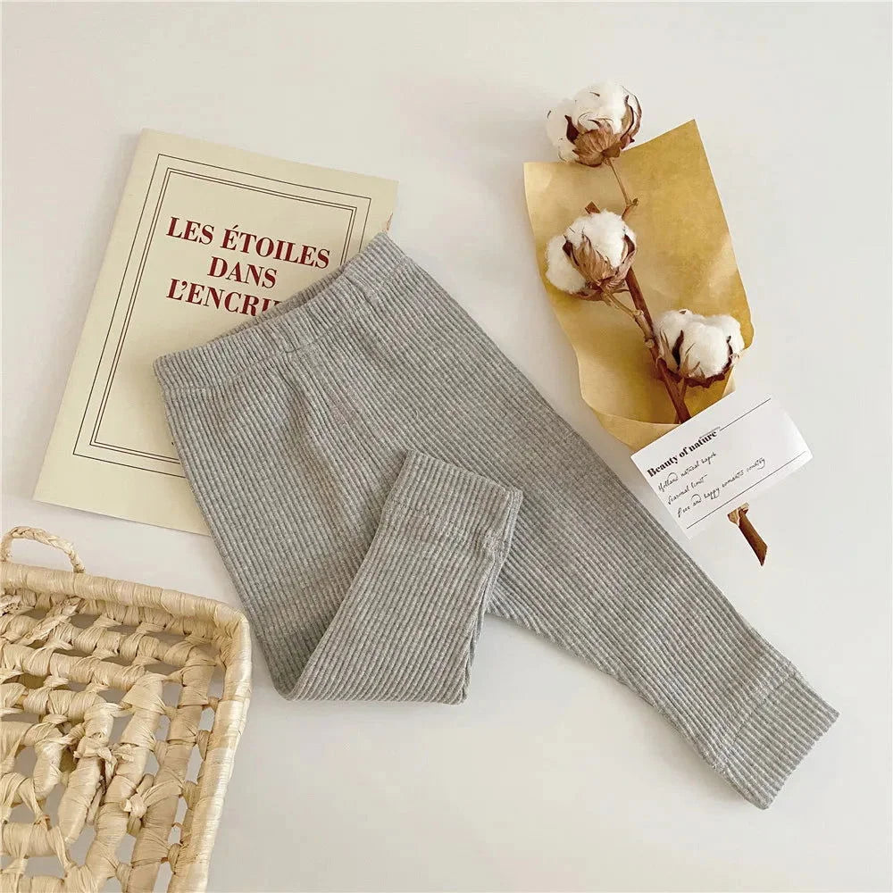 Calça Legging Infantil Algodão Lenogue Cinza / 3-6 Meses