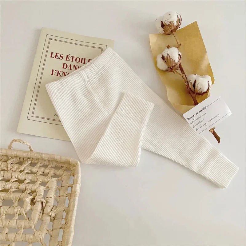 Calça Legging Infantil Algodão Preta Lenogue Branco / 0-6 Meses