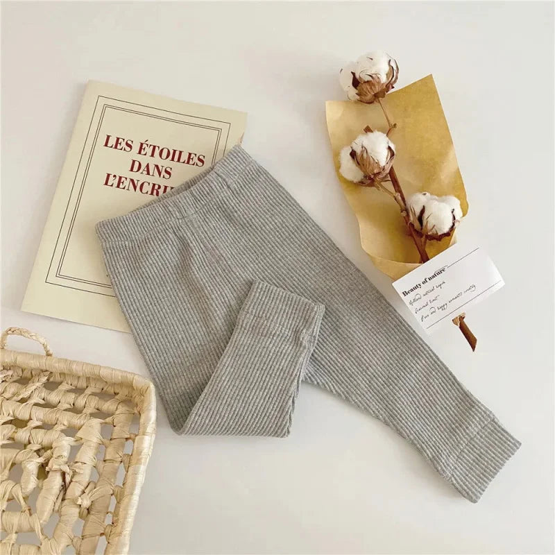 Calça Legging Infantil Algodão Preta Lenogue Cinza / 0-6 Meses