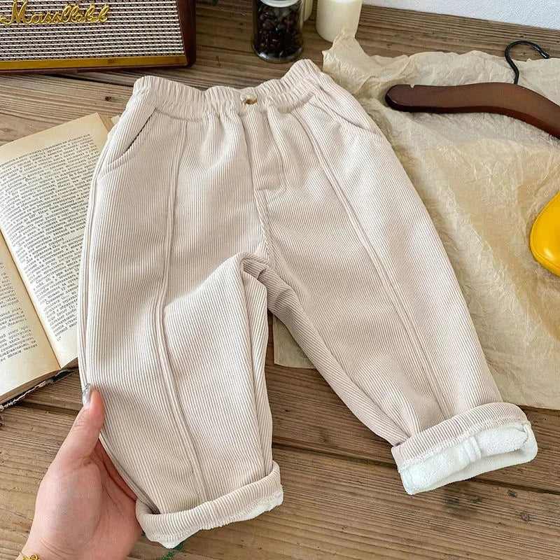Calça Infantil Fleece Cinza Lenogue Bege / 12 Meses