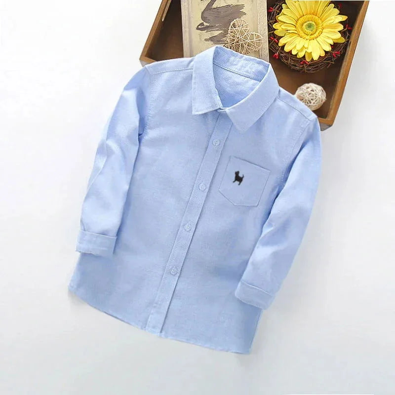 Camisa Luxuosa Infantil João Lenogue para Ocasiões Especiais Azul / 2-3