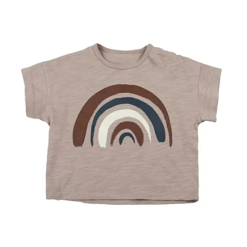 Camiseta Infantil Aquarela Colorida Lenogue Arco-íris / 1-2 anos (80cm)