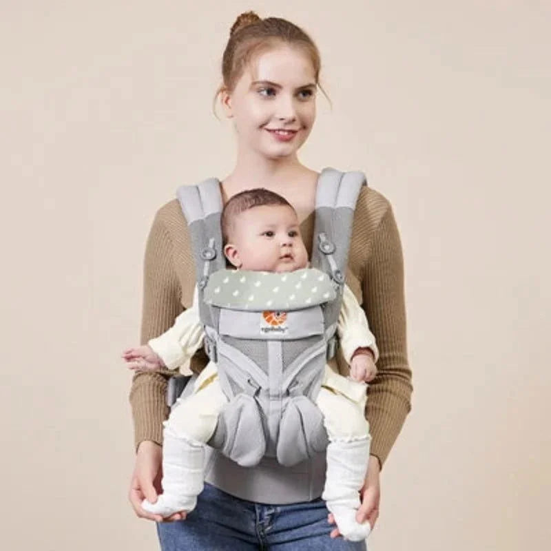 Canguru Infantil Ergonômico para Bebês Cinza Lenogue Cinza