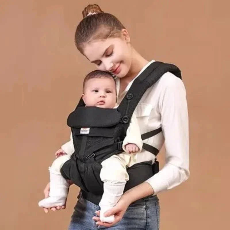 Canguru Infantil Ergonômico para Bebês Cinza Lenogue Preto