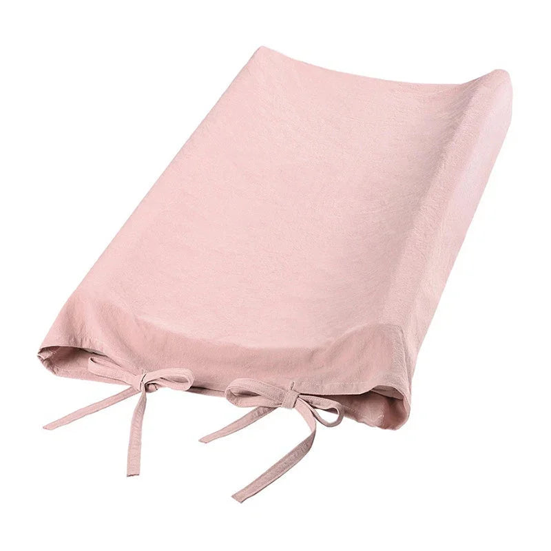Capa Infantil Algodão Trocador de Fraldas Branca Lenogue Capa de Trocador Rosa