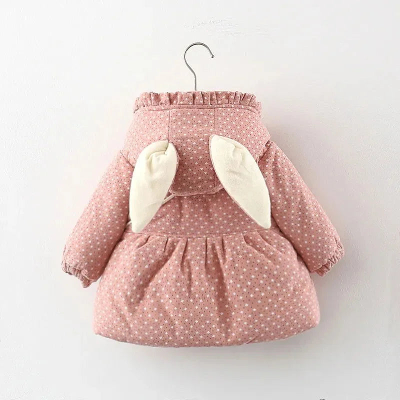 Casaco Infantil com Capuz Orelhas Coelhinho Lenogue e Estilo Elegante