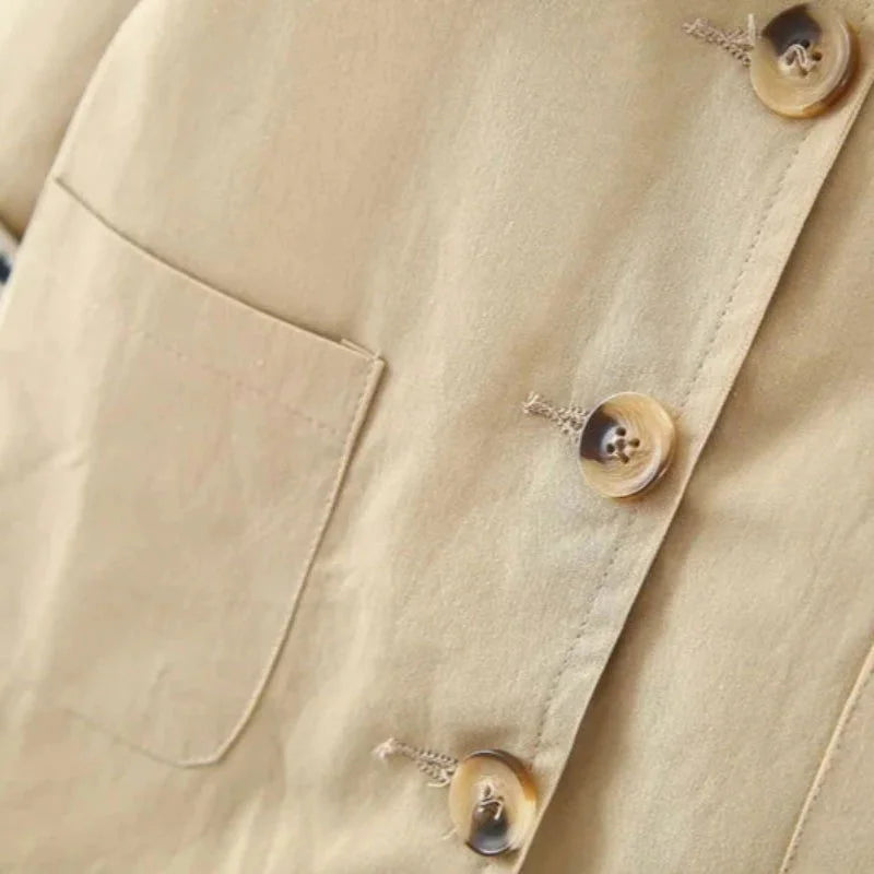 Casaco Infantil Longo Trench Coat Star Azul Lenogue