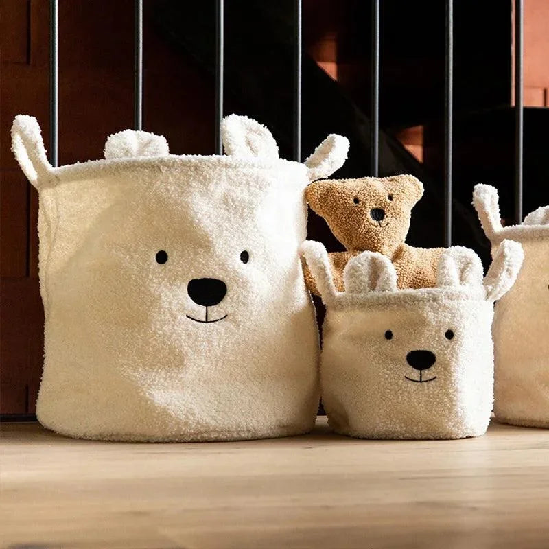 Cesta Organizadora Infantil Sherpa Branca Lenogue