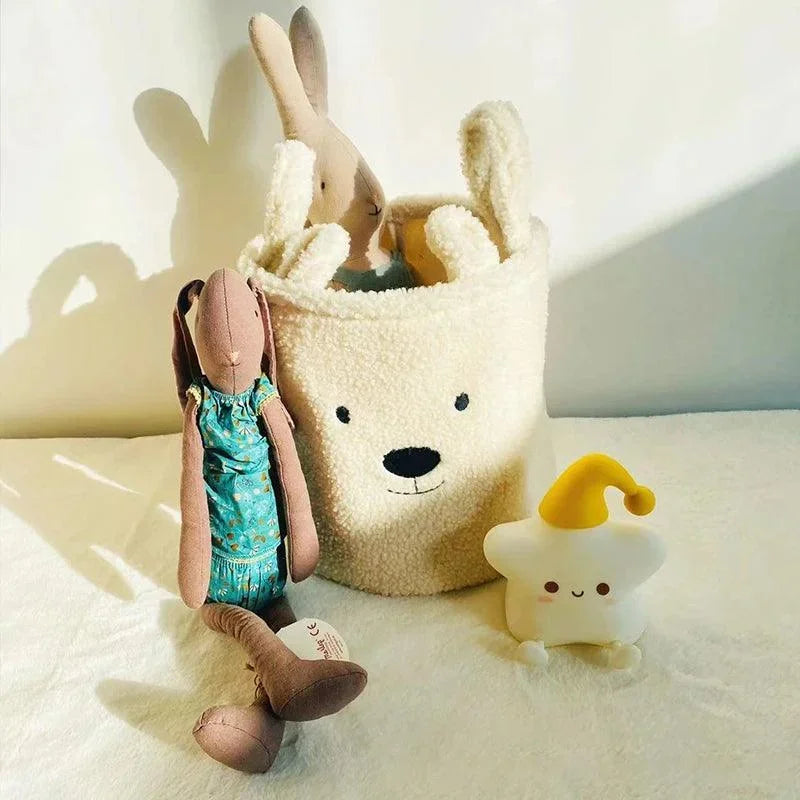 Cesta Organizadora Infantil Sherpa Branca Lenogue