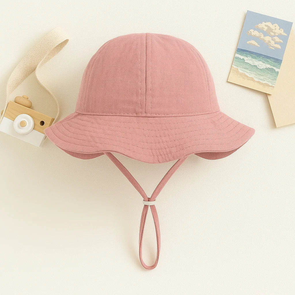 Chapéu Infantil Algodão Laços e Mini Estampas Lenogue Rosa