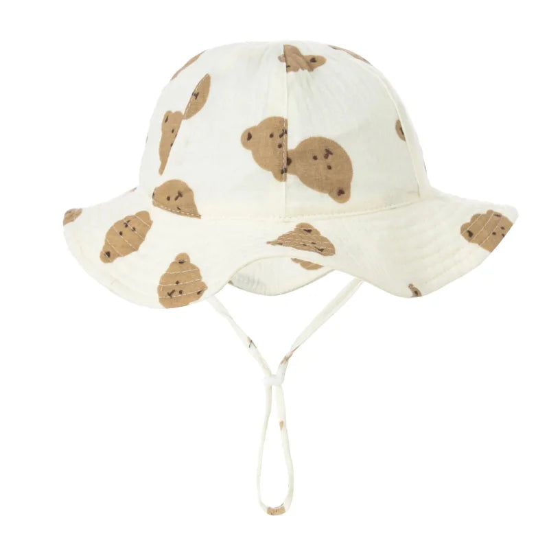 Chapéu Refinado de Algodão com Mini Estampas Lenogue para Bebês Urso