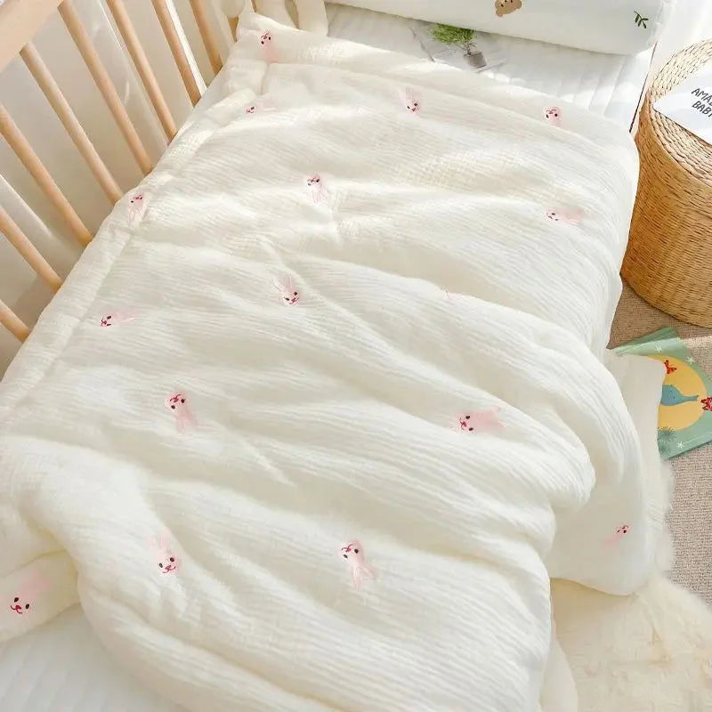 Cobertor Infantil Algodão Desenho Urso Bege Lenogue Coelho / 100 x 120 Cm - Inverno
