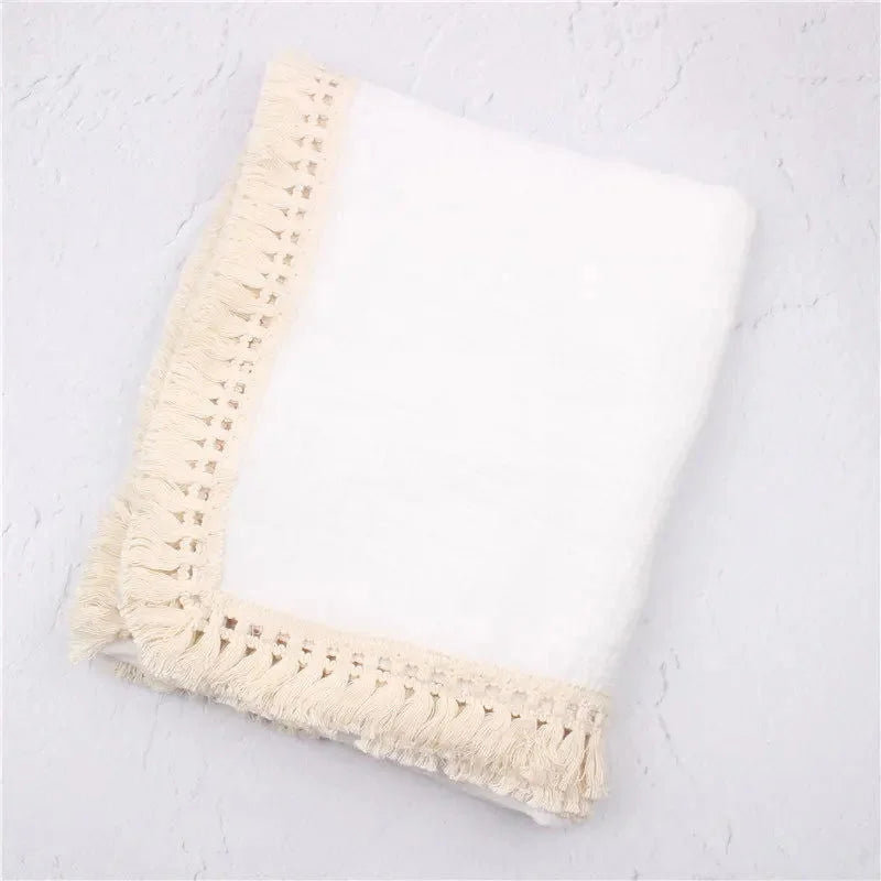 Cobertor Infantil de Musselina Branco Lenogue