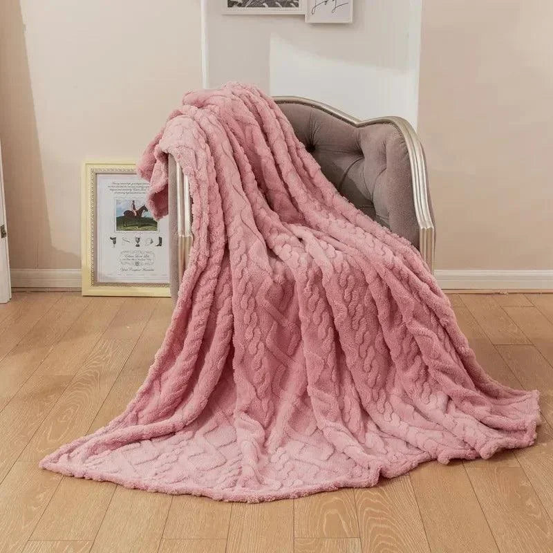 Cobertor Infantil Lã de Cordeiro Taffu Lenogue Rosa / 70 x 100 Cm