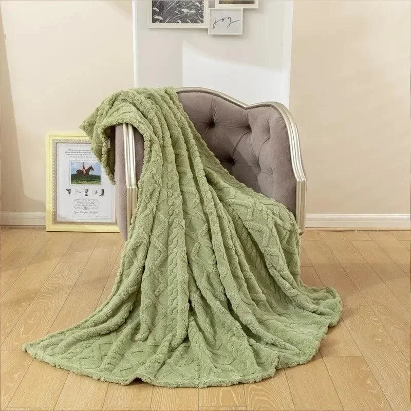 Cobertor Infantil Lã de Cordeiro Taffu Lenogue Verde / 70 x 100 Cm