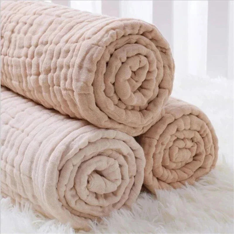 Cobertor Refinado de Musselina para Bebê Lenogue Combina Algodão e Fibra de Bambu