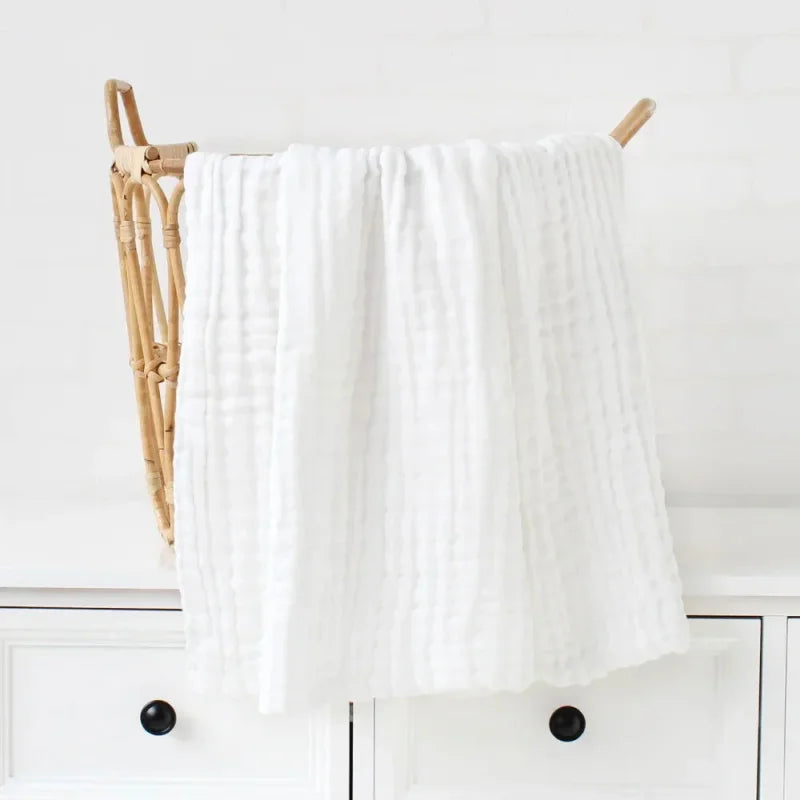 Cobertor Infantil Musselina para Bebê Branco Lenogue Branco