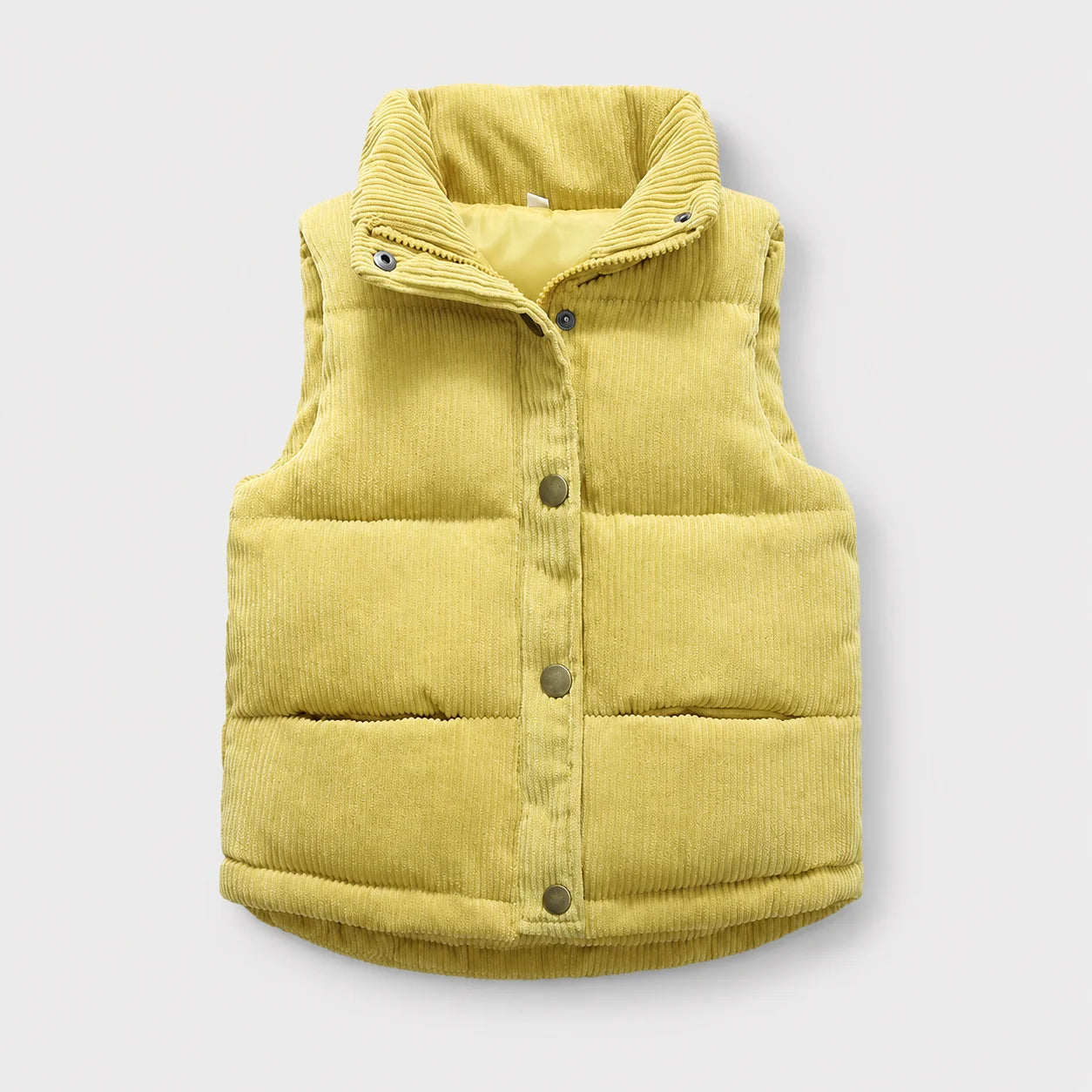 Colete Infantil Cotelê Cinza e Amarelo Lenogue / 18-24 Meses
