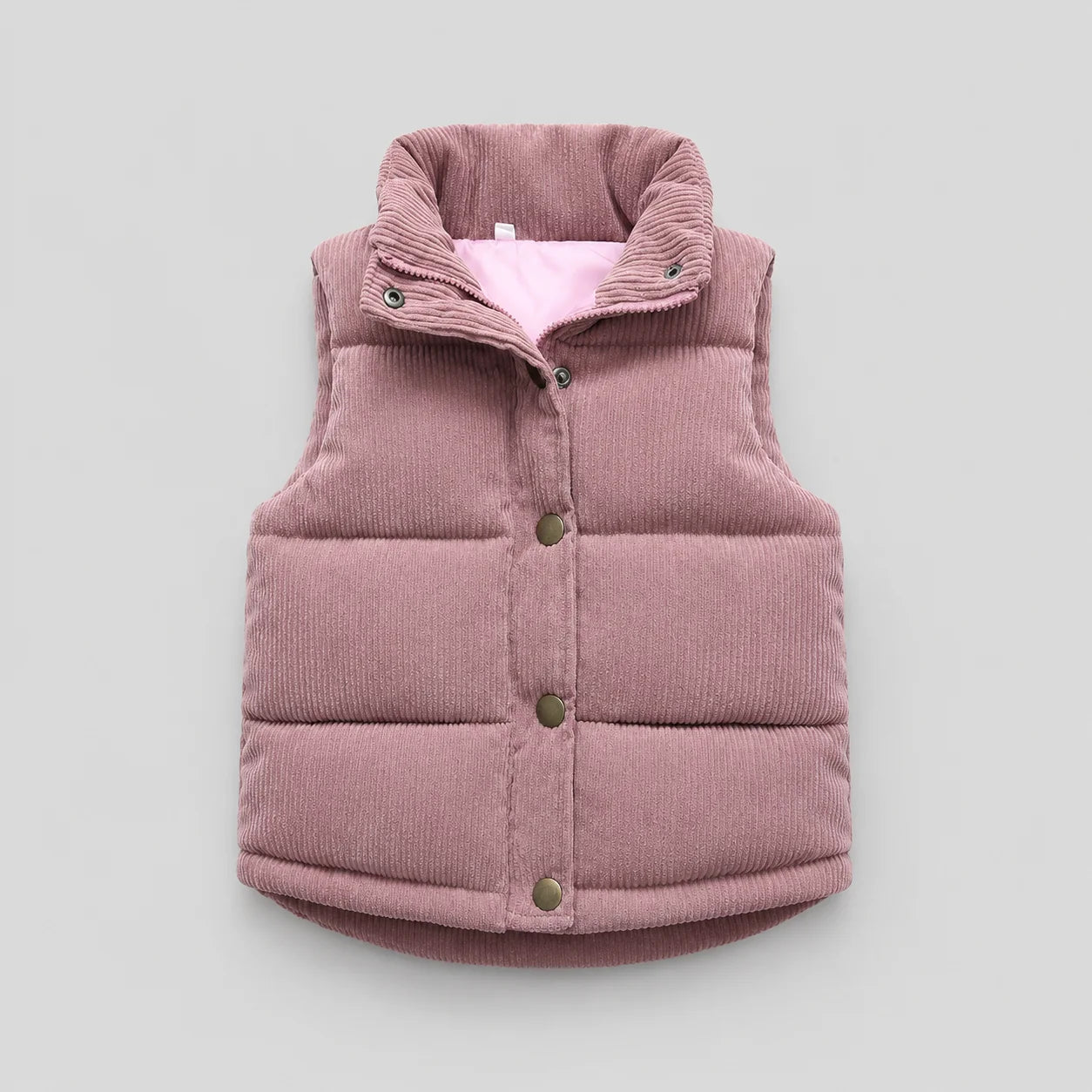 Colete Infantil Cotelê Cinza e Amarelo Lenogue Rosa / 18-24 Meses