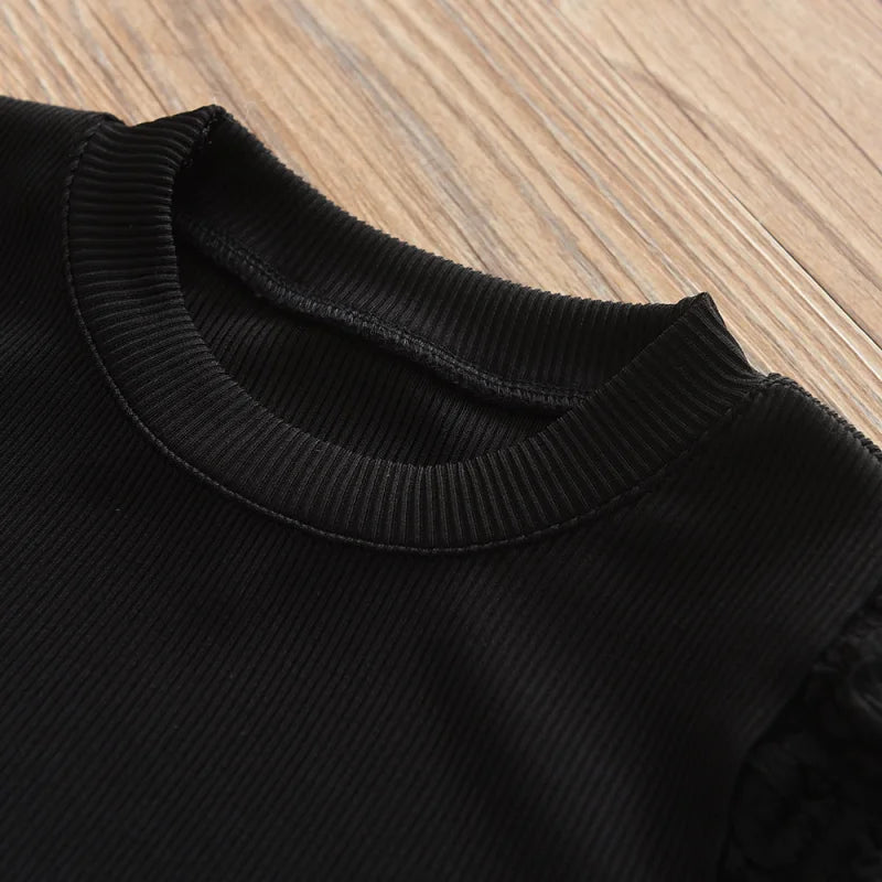 Conjunto Infantil 3 Peças Blusa Bufante Saia Xadrez e Chapéu Lenogue