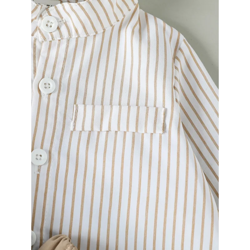 Conjunto Infantil 3 Peças Camisa Listrada Colete e Calça Lenogue