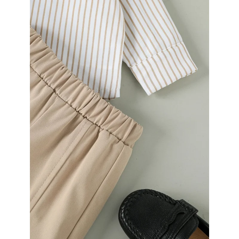 Conjunto Infantil 3 Peças Camisa Listrada Colete e Calça Lenogue