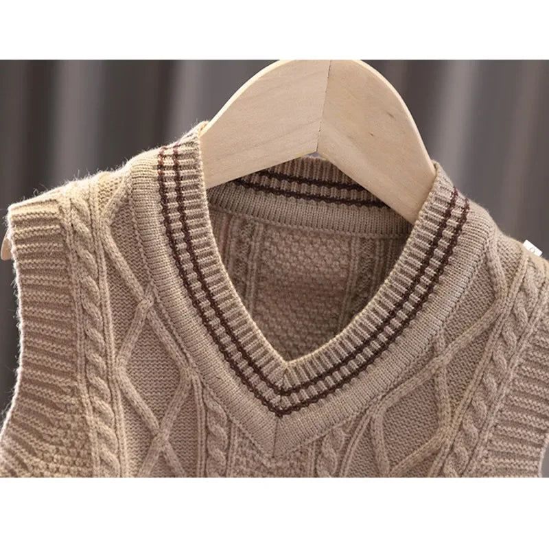 Conjunto Infantil 3 Peças Camisa Xadrez Colete e Calça Lenogue