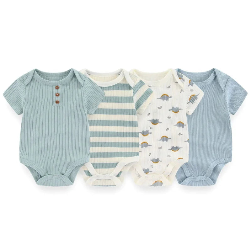 Conjunto Infantil 4 Peças Body Algodão Lenogue Oferecendo Conforto e Maciez