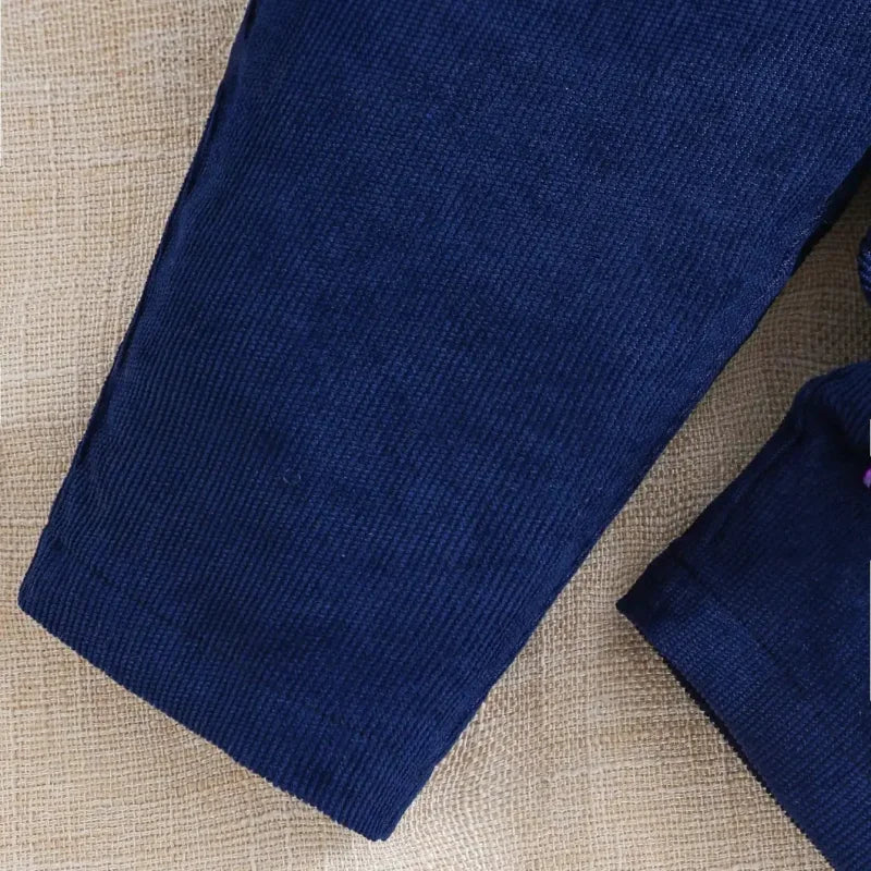 Conjunto Infantil Camisa Xadrez Manga Longa e Macacão Cotelê Lenogue