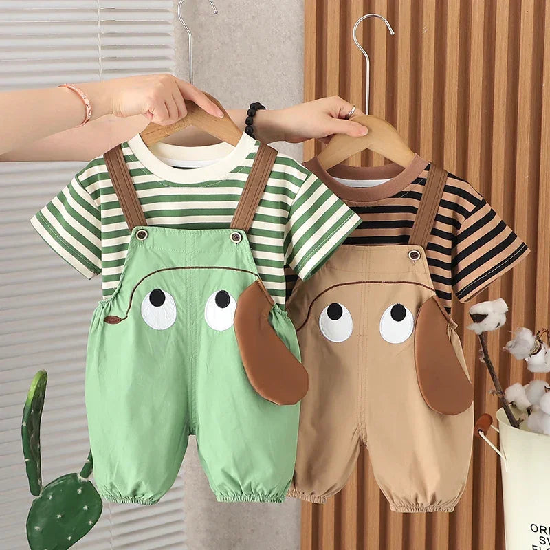 Conjunto Infantil Camiseta Cartoon com Shorts Lenogue